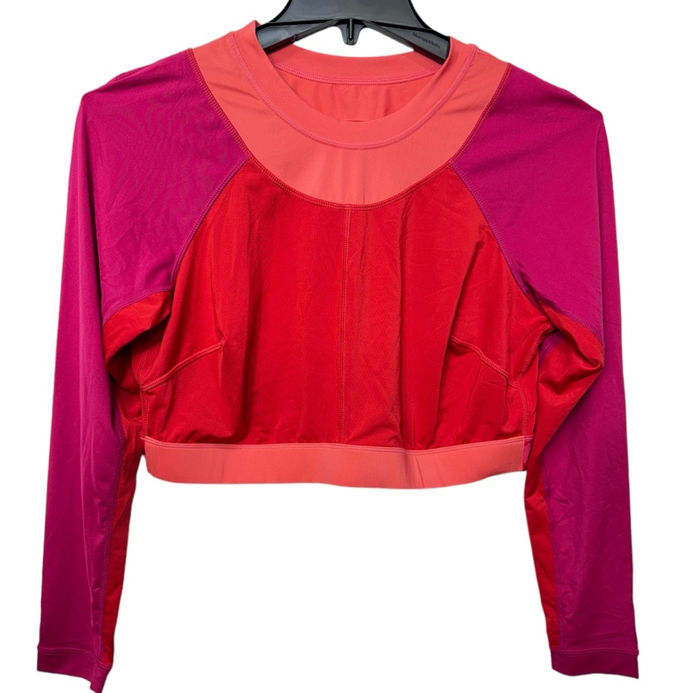 JoyLab Athletic Cropped Athletic Women’s Top Orange Long Sleeves Sz XL
